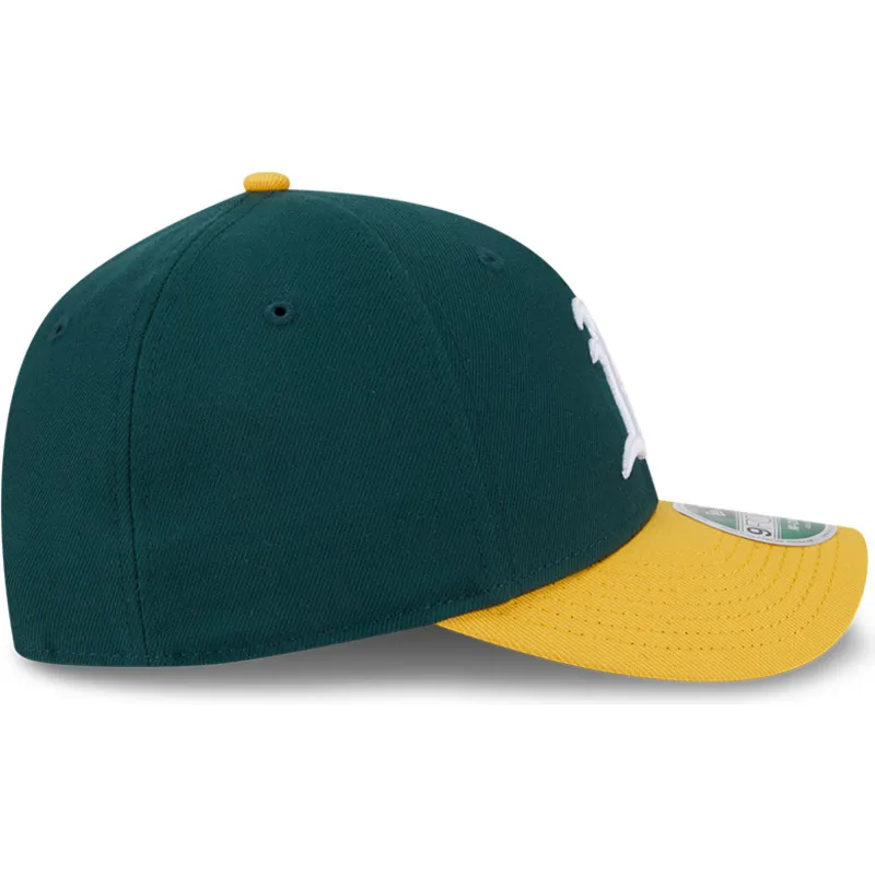 gron-och-gul-kurvad-keps-snapback-9forty-m-crown-player-replica-fran-oakland-athletics-mlb-av-new-era