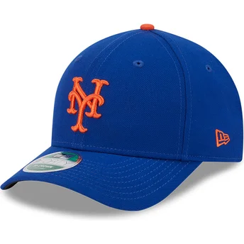 Blått snapback 9FORTY M-Crown Player Replica av New York Mets MLB från New Era med böjd skärm