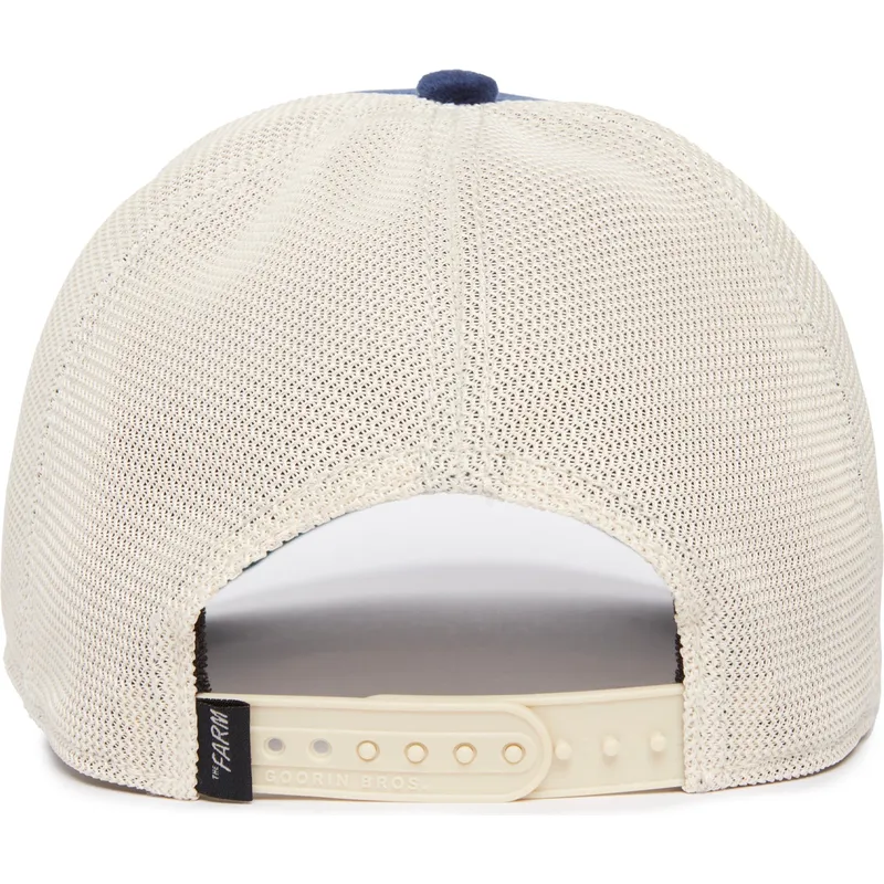truckerkeps-bla-och-vit-get-sapphire-goat-the-farm-jewel-tones-fran-goorin-bros