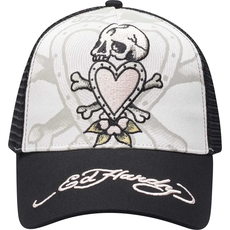 svart-och-vit-trucker-keps-death-before-fran-ed-hardy