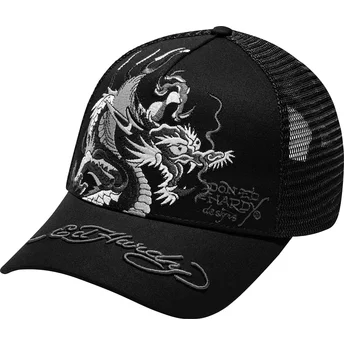 Svart Mono Giant Dragon truckerkeps från Ed Hardy