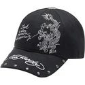 svart-justerbar-kurvad-keps-lucky-dragon-fran-ed-hardy