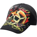 svart-justerbar-bojd-keps-skull-chopper-av-ed-hardy
