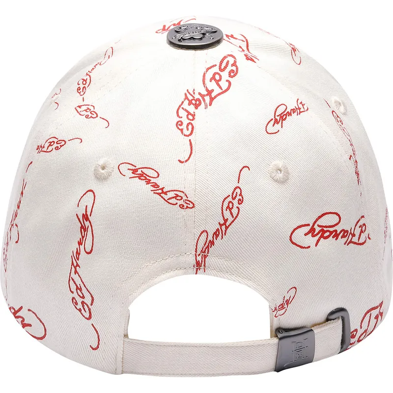 bojd-beige-justerbar-keps-tiger-flames-fran-ed-hardy