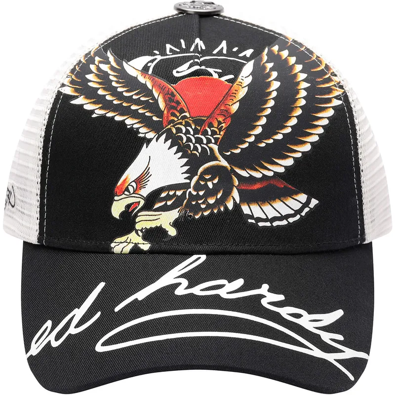 svart-och-vit-trucker-keps-soaring-eagle-fran-ed-hardy