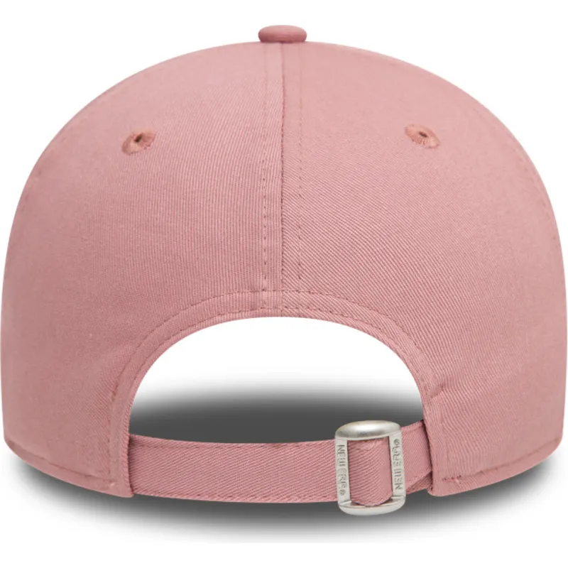 rosa-justerbar-keps-med-bojd-skarm-och-rosa-logotyp-9forty-league-essential-fran-new-york-yankees-mlb-av-new-era