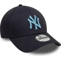 new-era-new-york-yankees-mlb-9forty-league-essential-justerbar-morkbla-bojd-keps-med-bla-logotyp