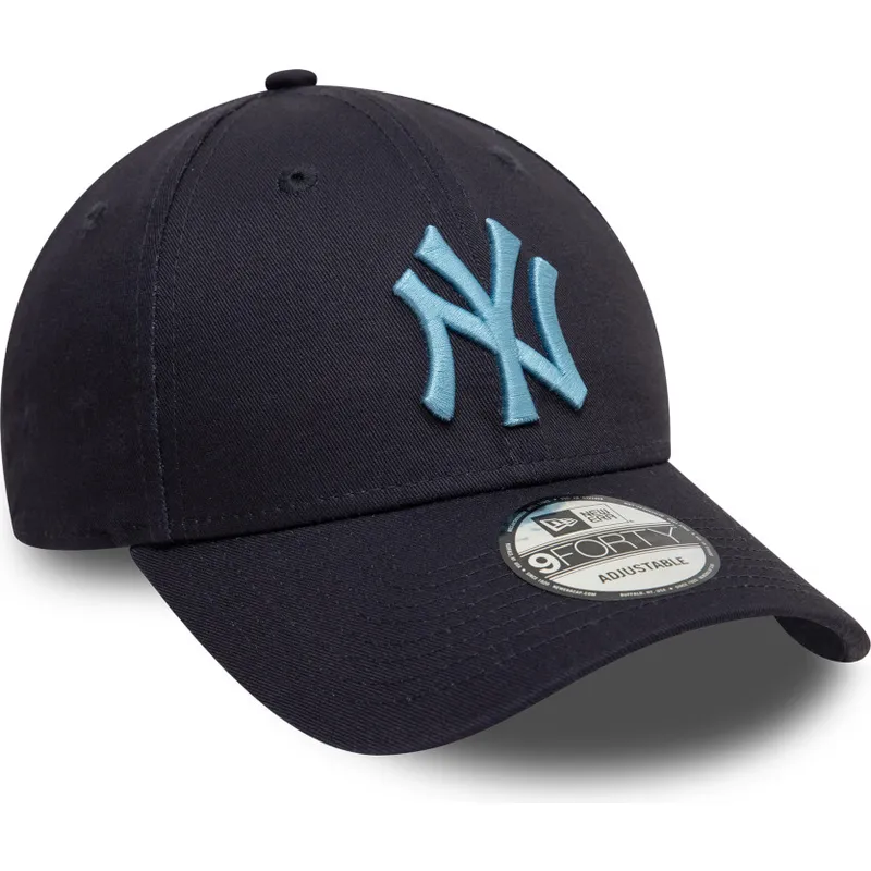 marinbla-bojd-justerbar-keps-med-bla-logotyp-9forty-league-essential-fran-new-york-yankees-mlb-av-new-era