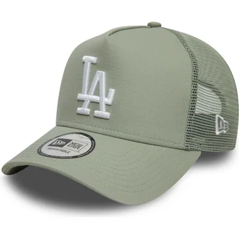 New Era 9FORTY A Frame League Essential Ljusgrön Truckerkeps för Los Angeles Dodgers MLB