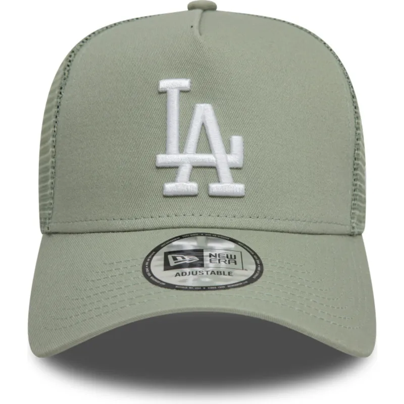 ljusgron-truckerkeps-9forty-a-frame-league-essential-los-angeles-dodgers-mlb-fran-new-era