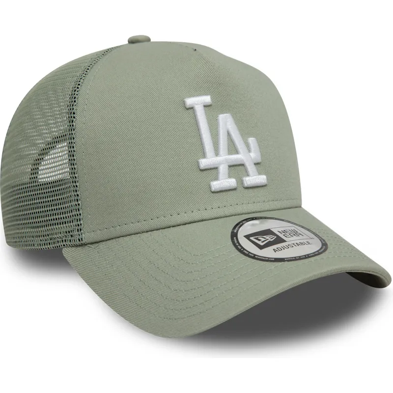 ljusgron-truckerkeps-9forty-a-frame-league-essential-los-angeles-dodgers-mlb-fran-new-era