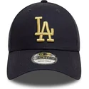 marinbla-justerbar-bojd-keps-med-guldlogo-9forty-metallic-los-angeles-dodgers-mlb-fran-new-era