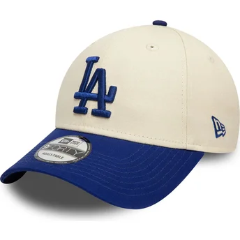 Beige och blå justerbar 9FORTY Colour Block-keps från Los Angeles Dodgers MLB av New Era