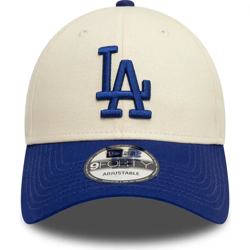 bojd-beige-och-bla-justerbar-keps-9forty-colour-block-fran-los-angeles-dodgers-mlb-av-new-era