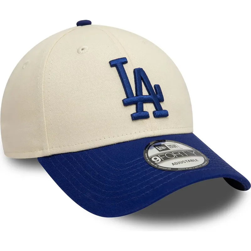 bojd-beige-och-bla-justerbar-keps-9forty-colour-block-fran-los-angeles-dodgers-mlb-av-new-era