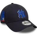 new-era-new-york-yankees-mlb-9forty-sidomarke-justerbar-marinbla-bojd-keps-med-bla-logotyp