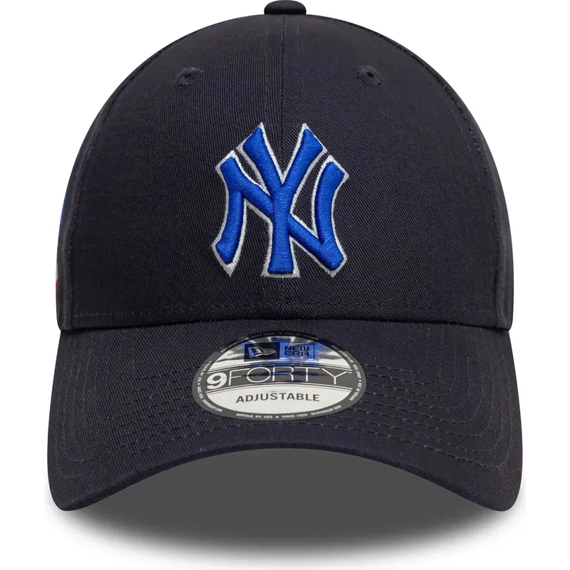 marinbla-bojd-justerbar-keps-med-bla-logotyp-9forty-side-patch-fran-new-york-yankees-mlb-av-new-era