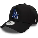 svart-bojd-snapback-keps-med-bla-logotyp-9forty-a-frame-world-series-patch-los-angeles-dodgers-mlb-fran-new-era