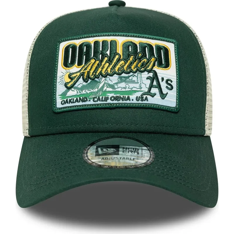 gron-trucker-keps-9forty-a-frame-patch-fran-oakland-athletics-mlb-av-new-era