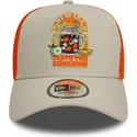 gorra-trucker-beige-y-naranja-9forty-a-frame-summer-patch-de-taste-the-sunshine-de-new-era