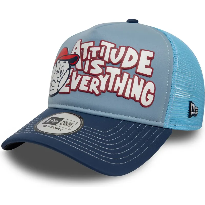 keps-trucker-bla-9forty-a-frame-graphic-fran-attitude-is-everything-av-new-era