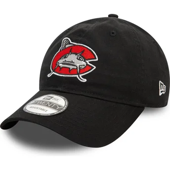 Justerbar svart 9TWENTY böjd keps från Carolina Mudcats MiLB av New Era