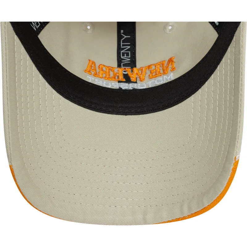 bojd-beige-justerbar-keps-for-dam-9twenty-flame-visor-fran-new-era