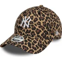 justerbar-leopardskarmkeps-for-kvinnor-9forty-new-york-yankees-mlb-fran-new-era