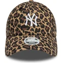 justerbar-leopardskarmkeps-for-kvinnor-9forty-new-york-yankees-mlb-fran-new-era