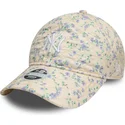 beige-justerbar-bojd-keps-for-kvinnor-9twenty-floral-quilt-new-york-yankees-mlb-fran-new-era