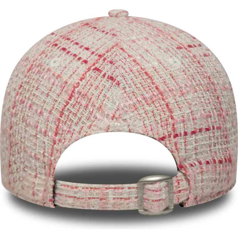 justerbar-rosa-bojd-keps-for-dam-med-rosa-logotyp-9forty-tweed-fran-new-york-yankees-mlb-av-new-era