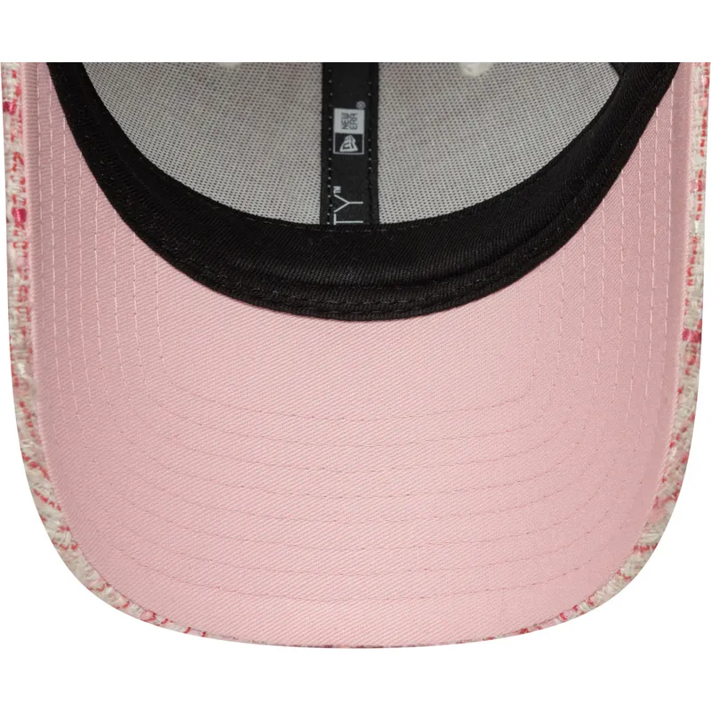 justerbar-rosa-bojd-keps-for-dam-med-rosa-logotyp-9forty-tweed-fran-new-york-yankees-mlb-av-new-era