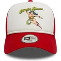 vit-och-rod-trucker-keps-for-barn-9forty-a-frame-wonder-woman-dc-comics-fran-new-era