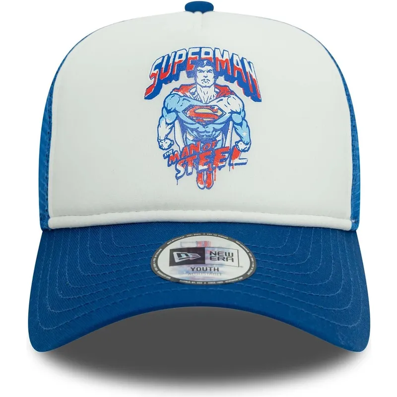 vit-och-bla-trucker-keps-for-barn-9forty-a-frame-superman-dc-comics-fran-new-era
