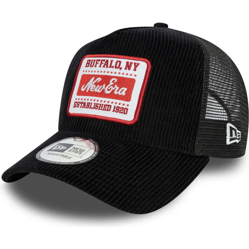 svart-trucker-keps-9forty-a-frame-patch-cord-fran-new-era