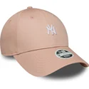 new-era-new-york-yankees-mlb-9forty-mini-logo-justerbar-rosa-bojd-keps-for-kvinnor