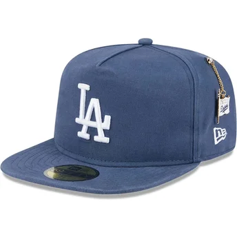 Blå justerbar platt keps 59FIFTY A Frame Championship Side Flag från Los Angeles Dodgers MLB av New Era