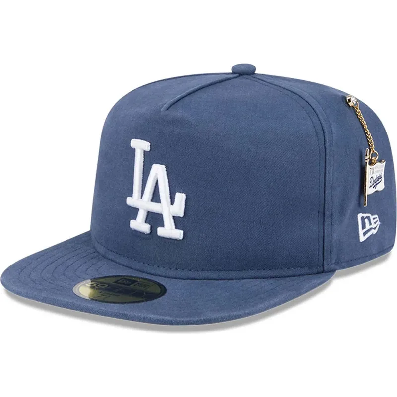 platt-bla-justerad-keps-59fifty-a-frame-championship-side-flag-los-angeles-dodgers-mlb-fran-new-era