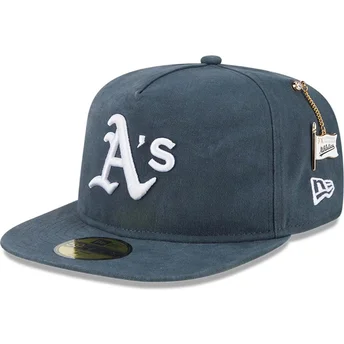 Grön 59FIFTY A Frame Championship Side Flag justerbar platt keps från Oakland Athletics MLB av New Era