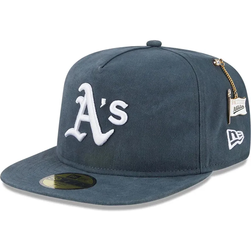 gron-platt-keps-justerad-59fifty-a-frame-championship-side-flag-oakland-athletics-mlb-new-era