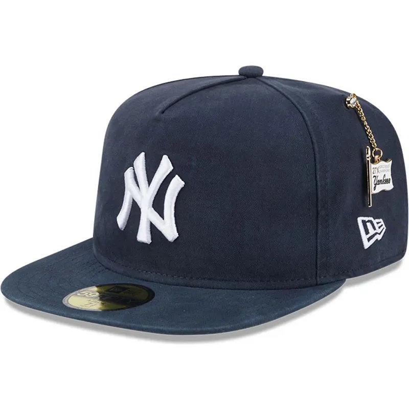 marinbla-platt-keps-justerad-59fifty-a-frame-championship-side-flag-new-york-yankees-mlb-fran-new-era