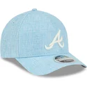 ljusbla-kurvad-keps-snapback-9forty-m-crown-a-frame-cotton-weave-fran-atlanta-braves-mlb-av-new-era