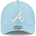 ljusbla-kurvad-keps-snapback-9forty-m-crown-a-frame-cotton-weave-fran-atlanta-braves-mlb-av-new-era