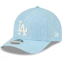 ljusbla-kurvad-keps-snapback-9forty-m-crown-a-frame-cotton-weave-fran-los-angeles-dodgers-mlb-av-new-era