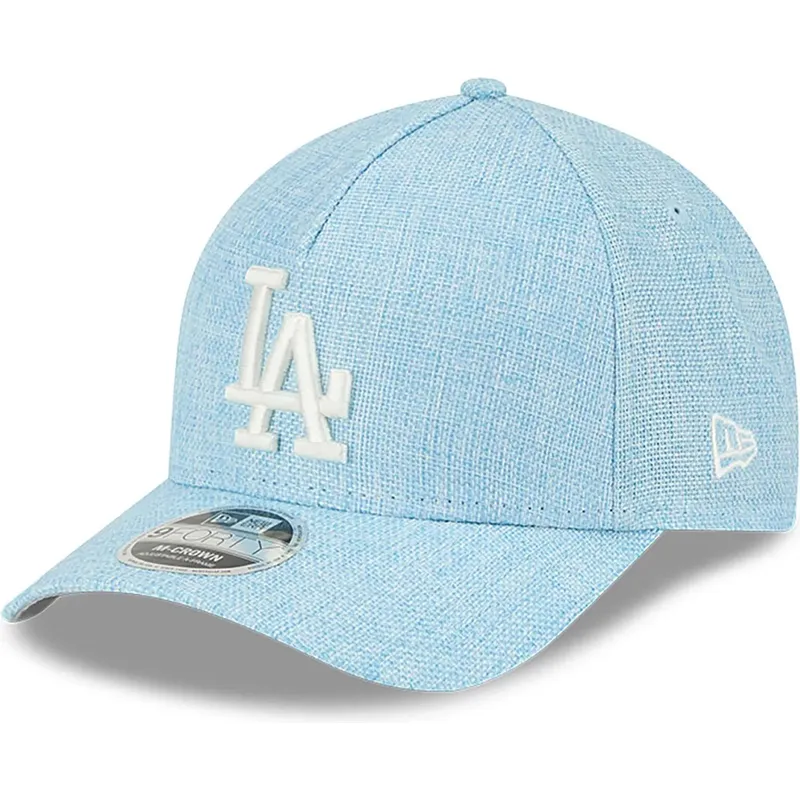 ljusbla-kurvad-keps-snapback-9forty-m-crown-a-frame-cotton-weave-fran-los-angeles-dodgers-mlb-av-new-era