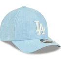ljusbla-kurvad-keps-snapback-9forty-m-crown-a-frame-cotton-weave-fran-los-angeles-dodgers-mlb-av-new-era