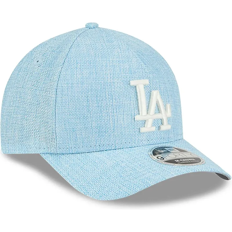ljusbla-kurvad-keps-snapback-9forty-m-crown-a-frame-cotton-weave-fran-los-angeles-dodgers-mlb-av-new-era