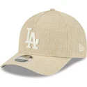 beige-bojd-skarm-snapback-keps-9forty-m-crown-a-frame-cotton-weave-los-angeles-dodgers-mlb-fran-new-era