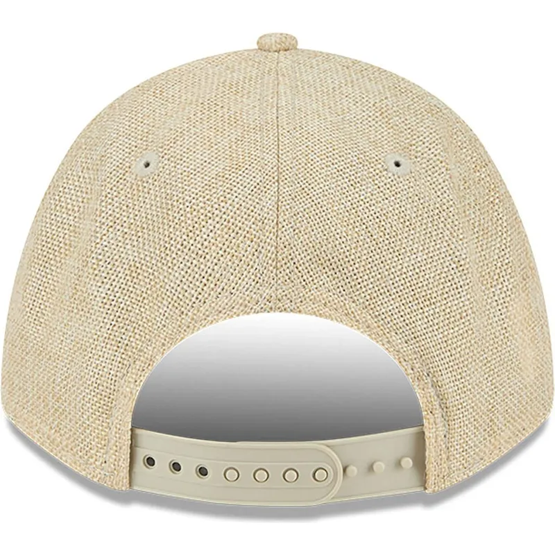 beige-bojd-keps-snapback-9forty-m-crown-a-frame-cotton-weave-fran-los-angeles-dodgers-mlb-av-new-era