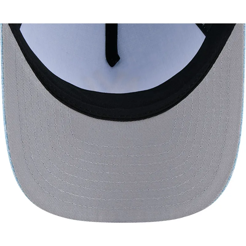 ljusbla-kurvad-keps-snapback-9forty-m-crown-a-frame-cotton-weave-fran-new-york-yankees-mlb-av-new-era